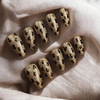 Wild Leopard Luxe Press on Nails full set