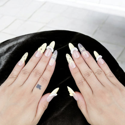 Ivory Elegance - Dress For Nails - Press On Nails