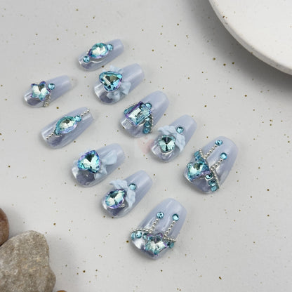 Turquoise Sparkle - Dress For Nails