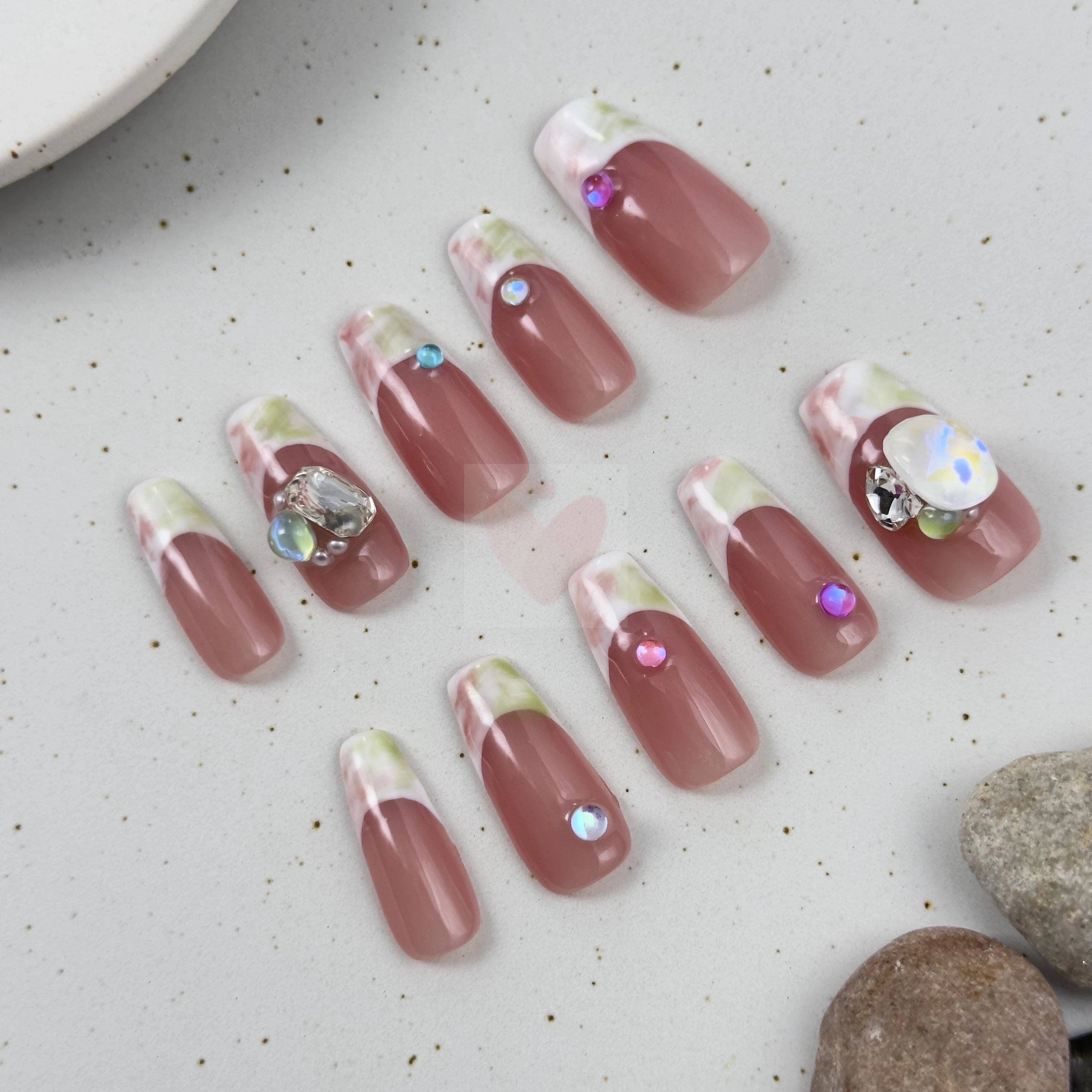 Marble Pink French - Dress For Nails