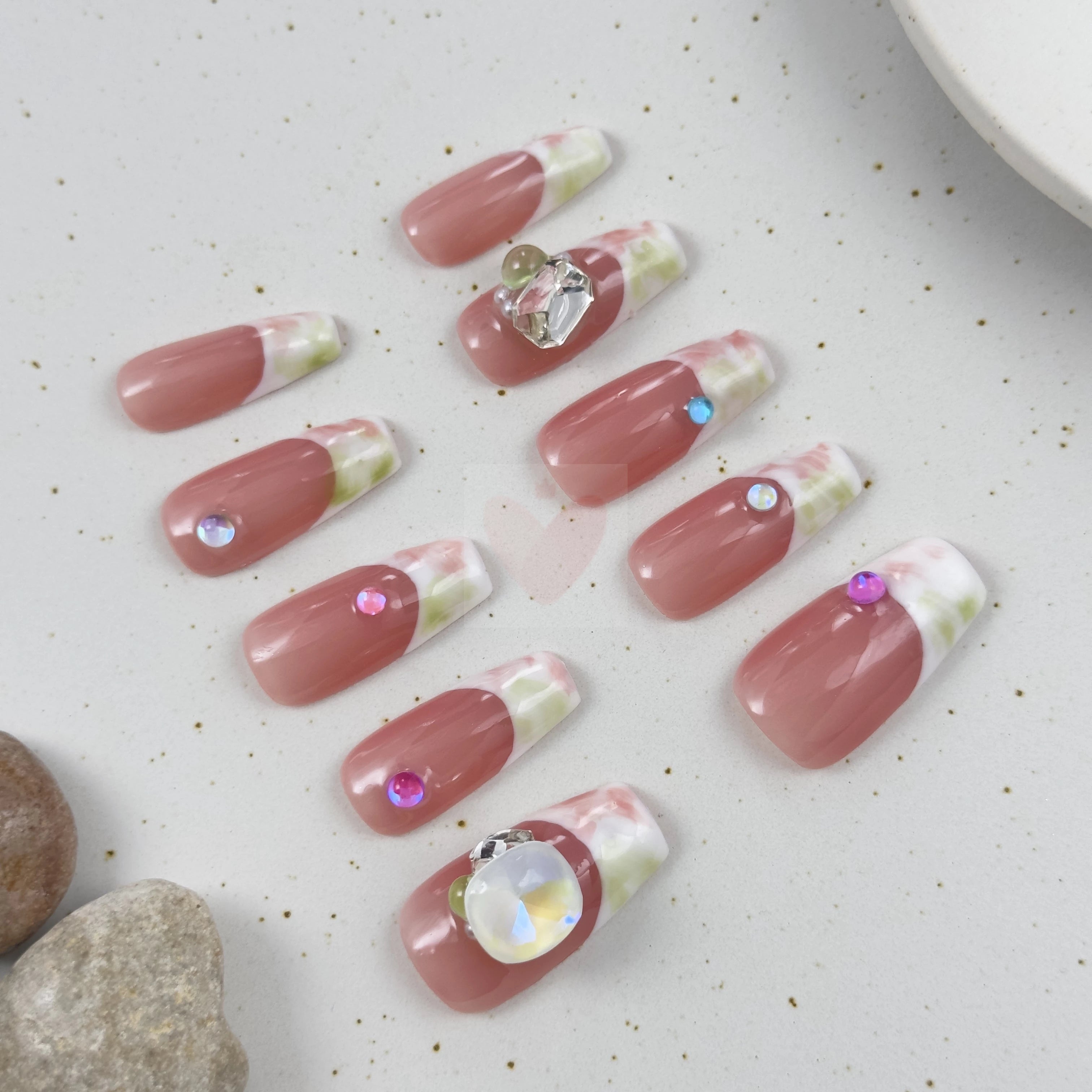 Marble Pink French - Dress For Nails