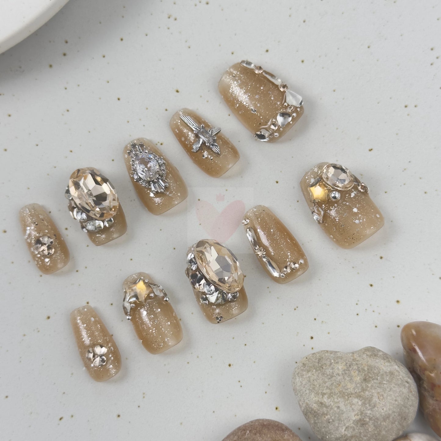 Radiant Pearl Elegance - Dress For Nails