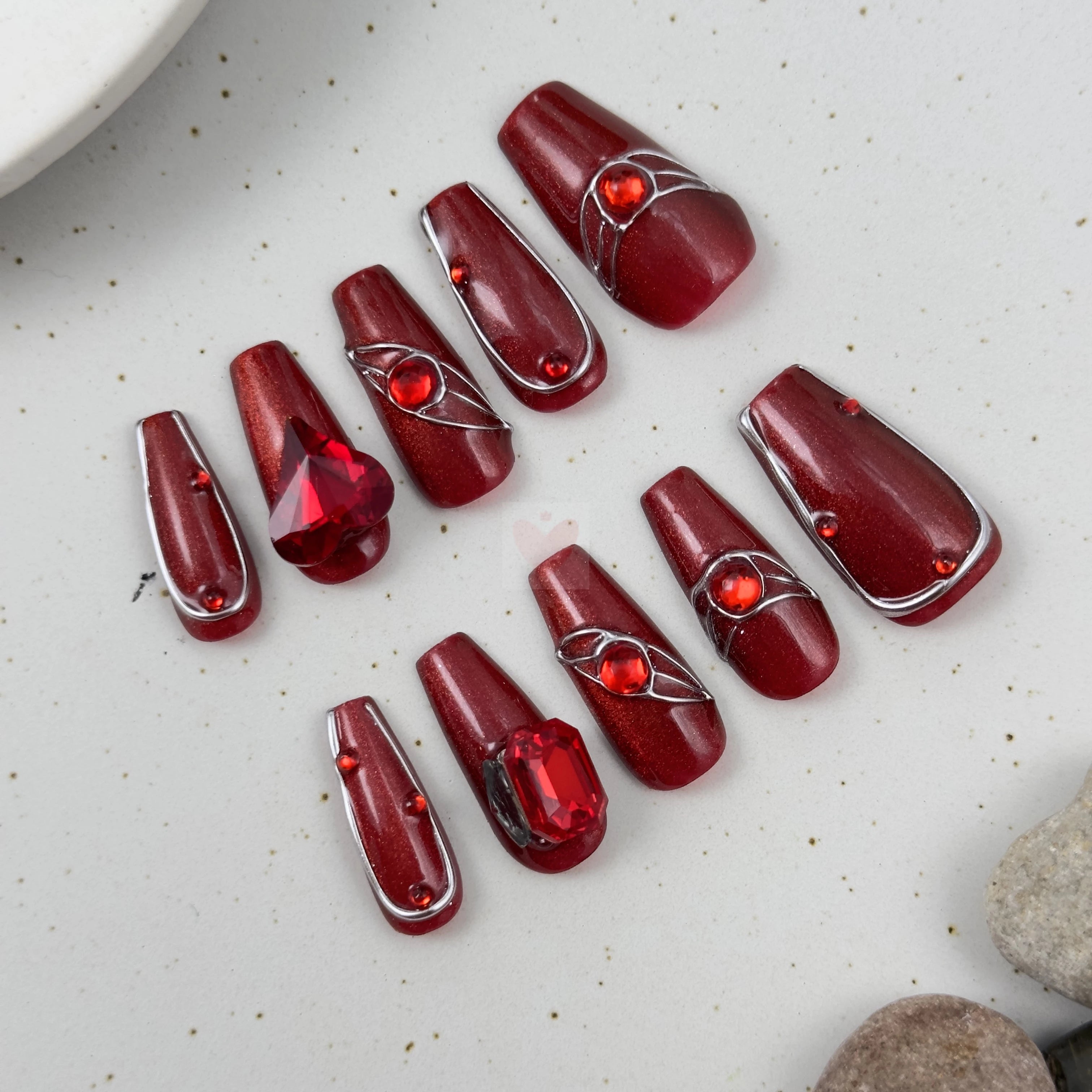 Ruby Elegance - Dress For Nails