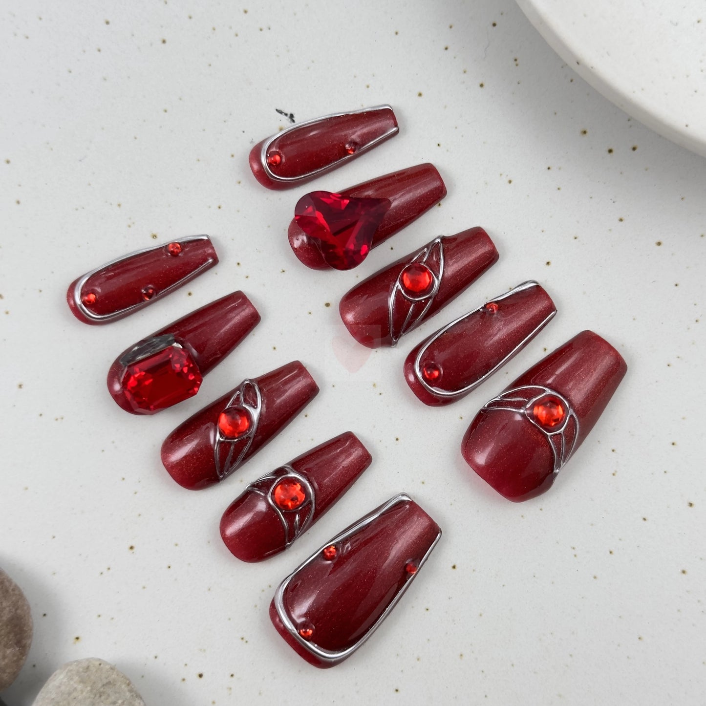 Ruby Elegance - Dress For Nails