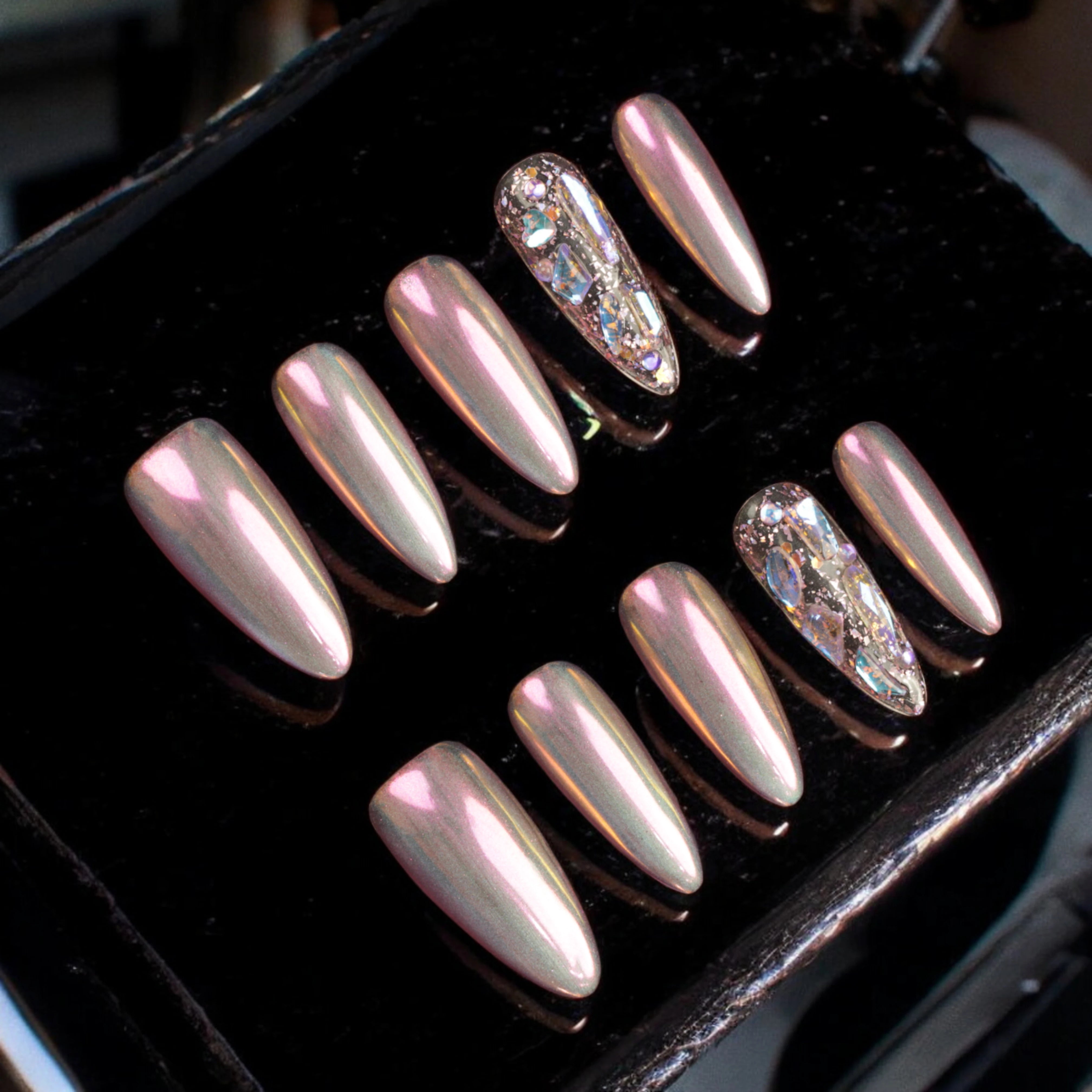 Metallic Radiance Press On Nails Whole Set